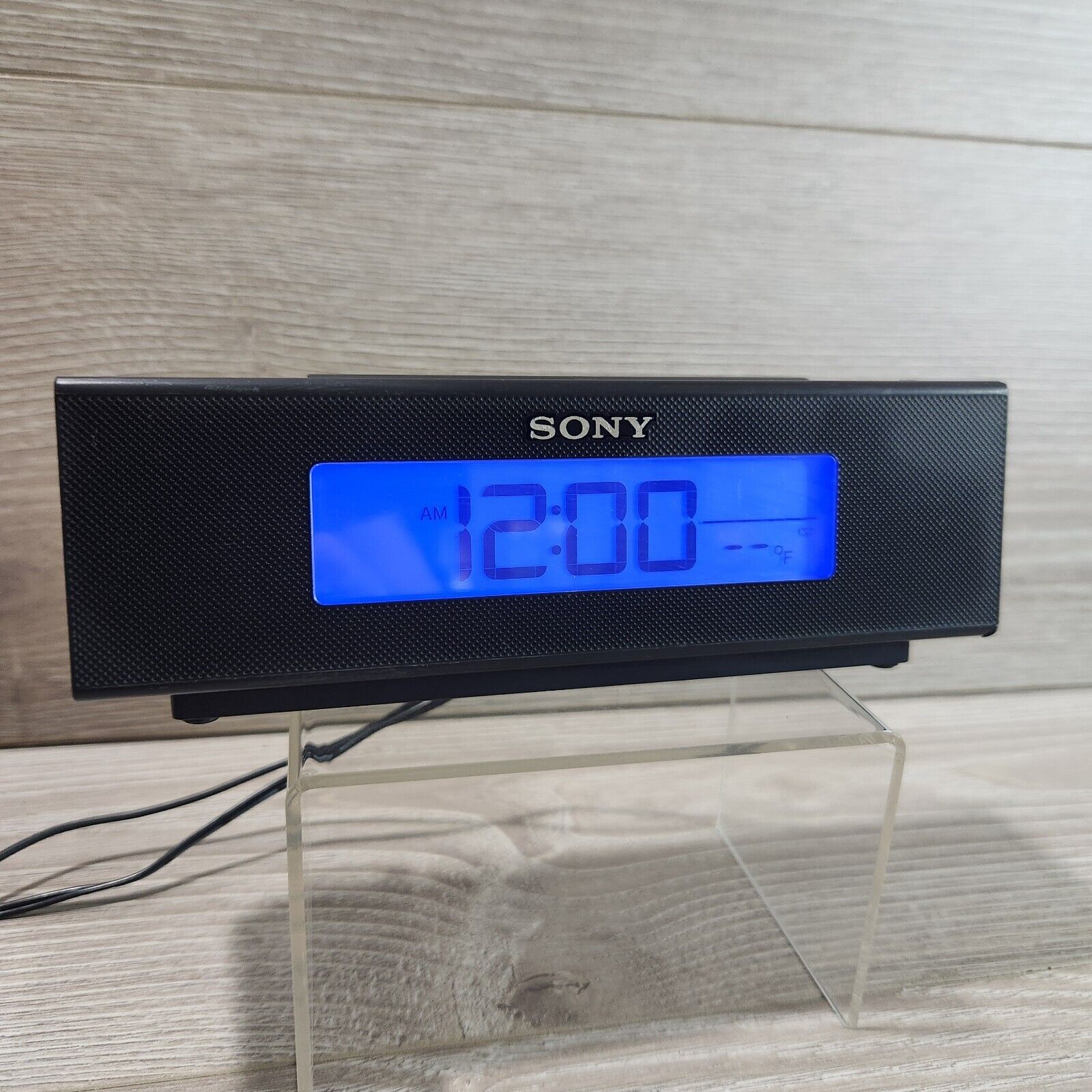 Sony Dream Machine ICF-C707 Alarm Clock-Nature Sounds-Black-AM/FM-Tested Works