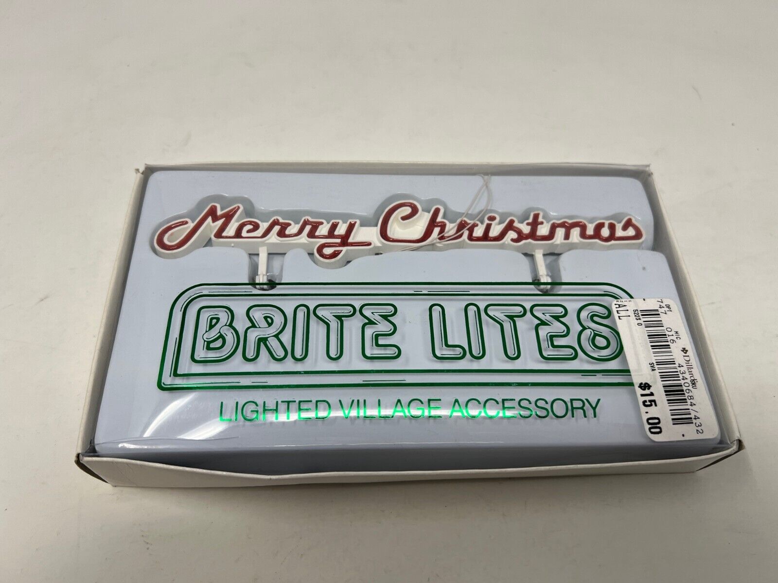 Department 56 Brite Lites Lighted Village Accessory Merry Christmas Sign
