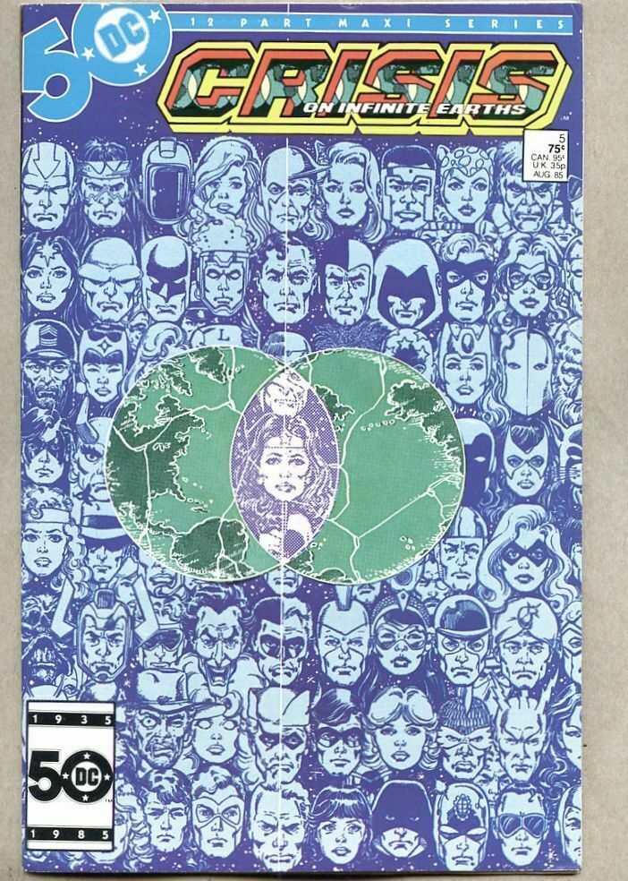 Crisis On Infinite Earths #5-1985 vf+ 1st app the Anti-Monitor George Perez
