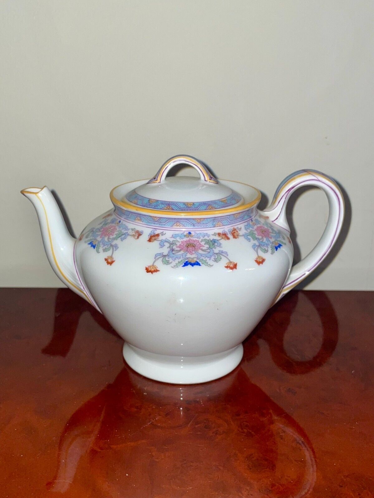 RARE Antique Alfred Hache & Co Painted Porcelain Tea Pot James McGreeny & Co.