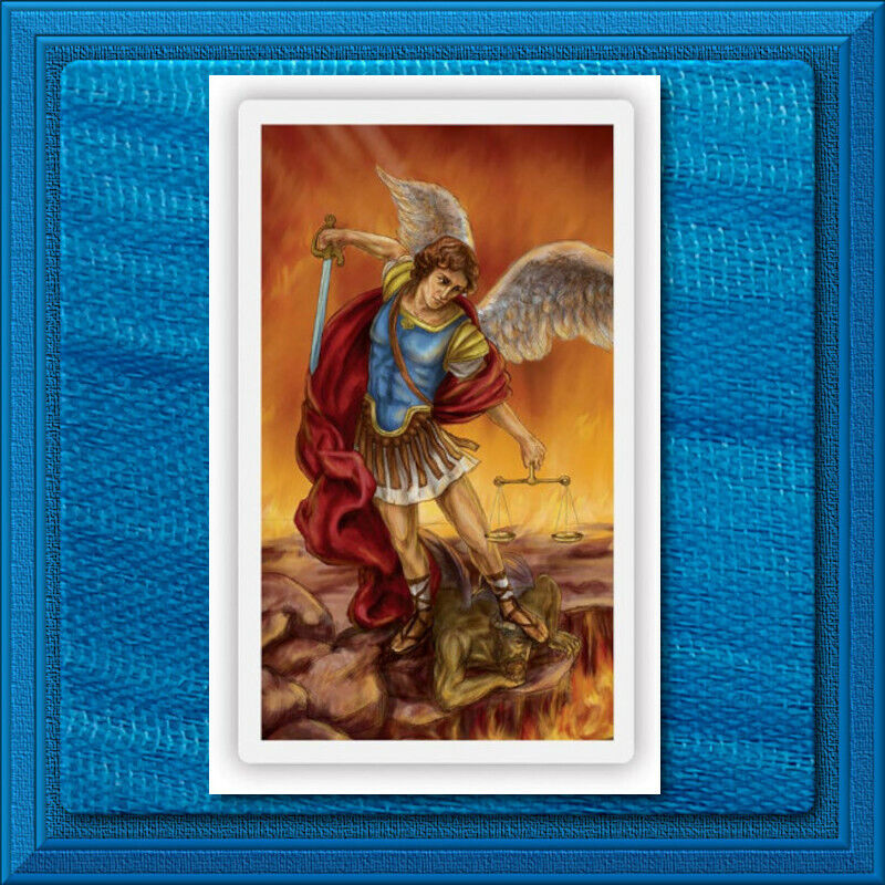 Saint Michael LAMINATED Wallet Size Holy Catholic Card Prayer St. the Archangel