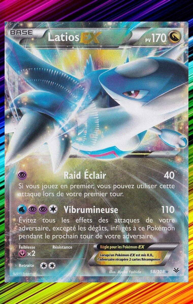 Latios Ex - XY6:Roaring Sky - 58/108 - French Pokemon Card