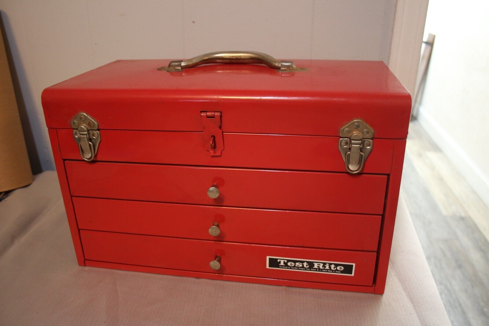 Vintage Test Rite Three Drawer Machinist Tool Box