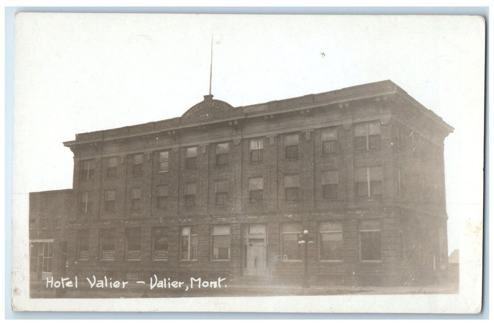 c1910's Hotel Valier Building Valier Montana MT RPPC Photo Antique Postcard