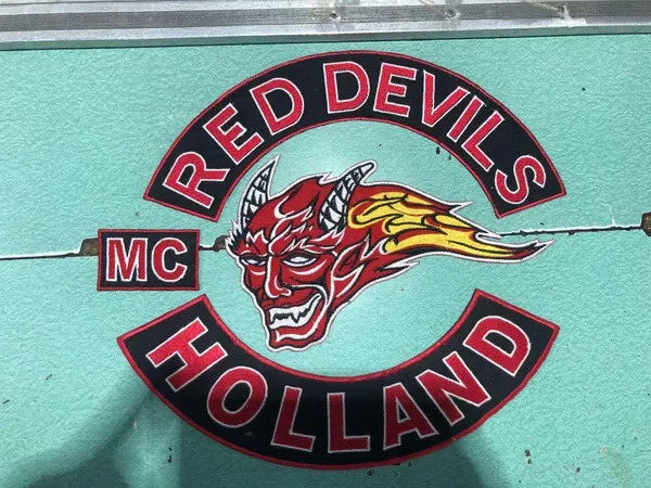 Red Devils Holland MC Embroidered Biker Patch Iron On Sew On