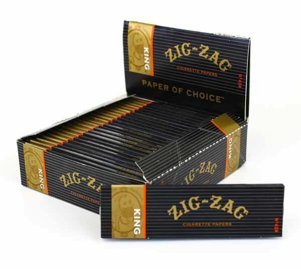 24x Packs Zig Zag Black (32 Leaves Papers Per Pack) King Size Rolling FULL BOX