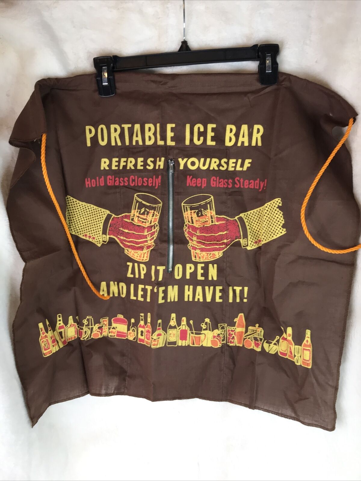 Vintage “Portable Ice Bar” Men’s Novelty Apron ADULT HUMOR