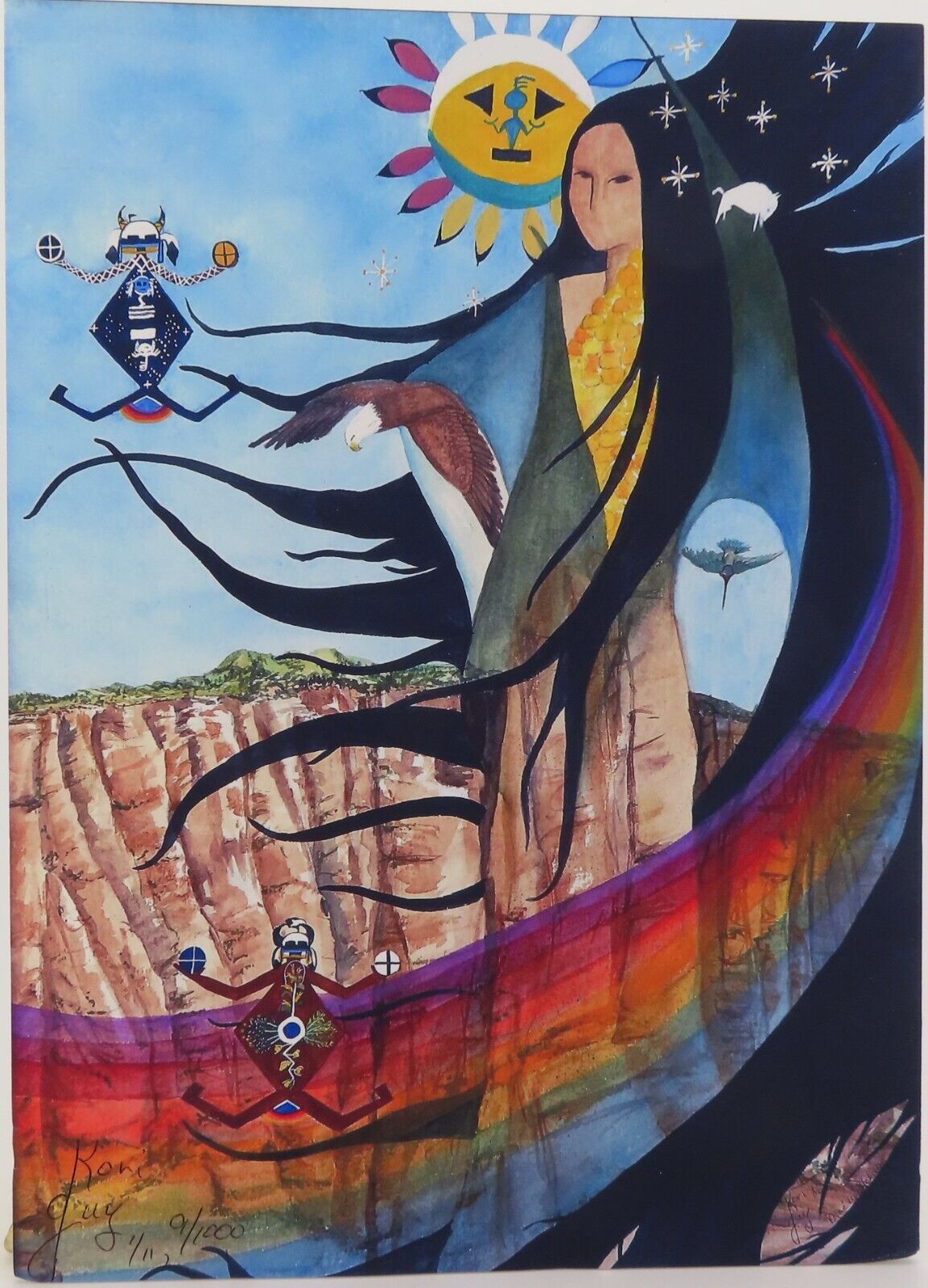 Kori Guy - Navajo/Cherokee Painter  Signed & Numbered print 9/1000 Creator Woman