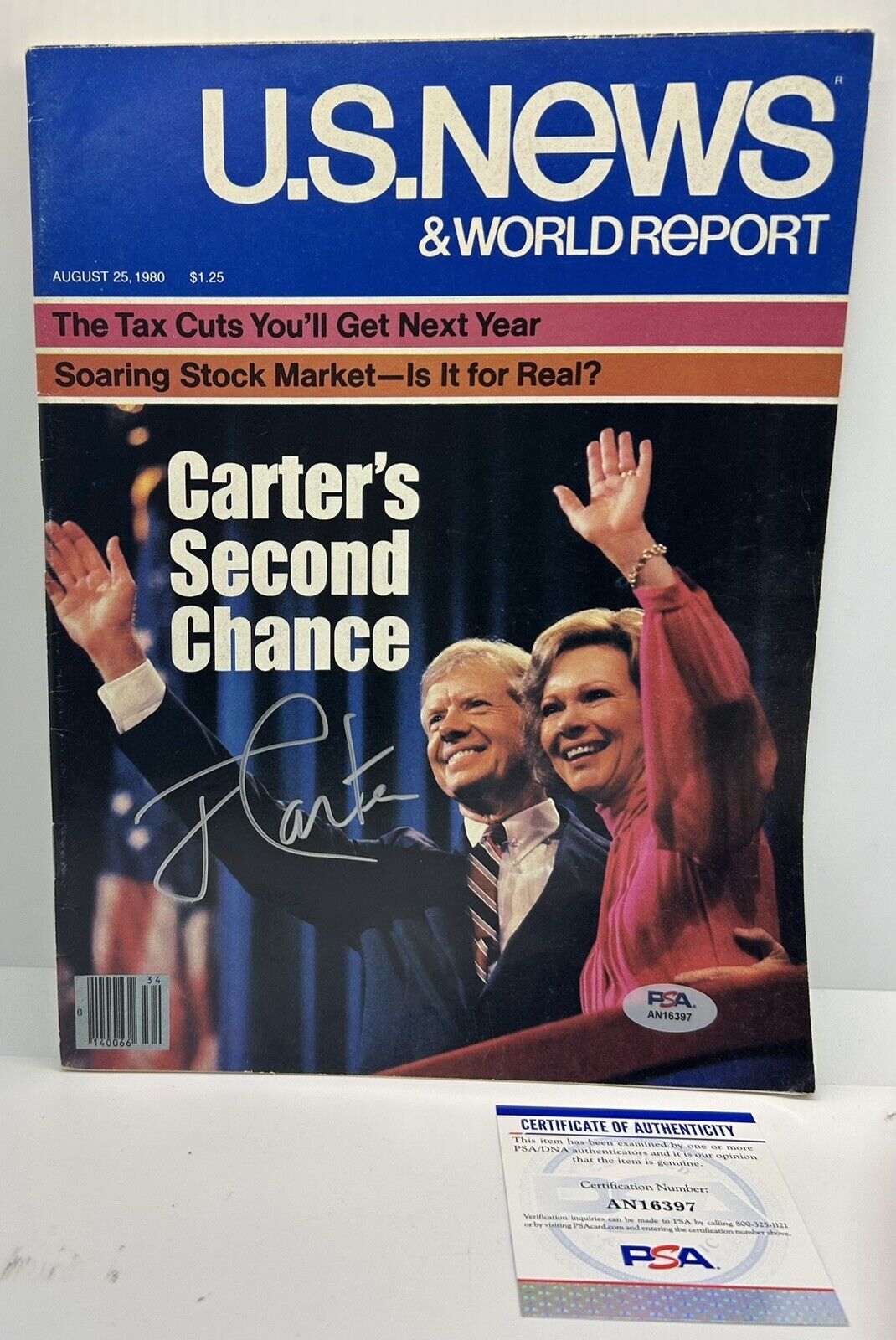 Jimmy Carter Signed 1980 US NEWS Magazine Autographed POTUS Full Issue PSA COA