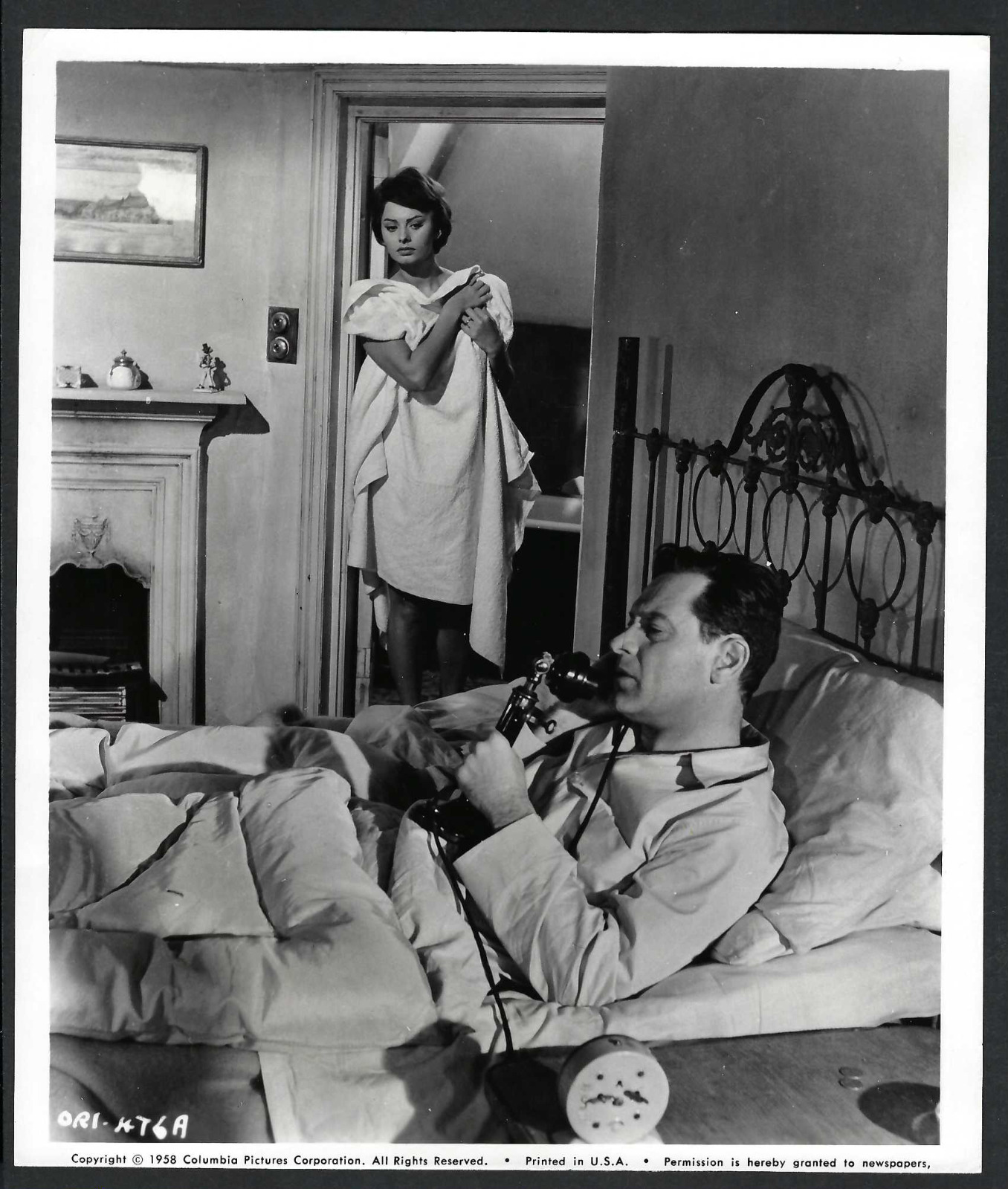 SOPHIA LOREN + TREVOR HOWARD VINTAGE 1958 ORIGINAL PHOTO