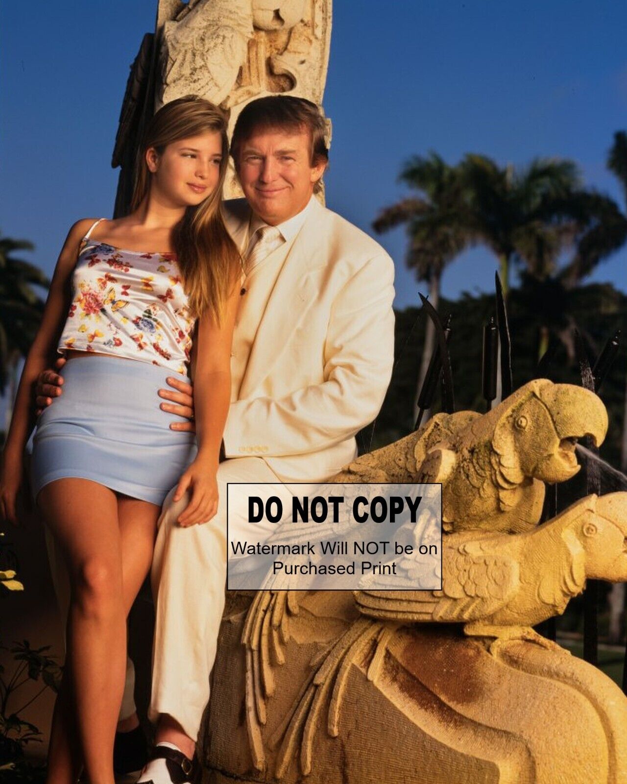 Donald Trump with Young Ivanka Trump - MAGA - 8X10 PHOTO (#1017)