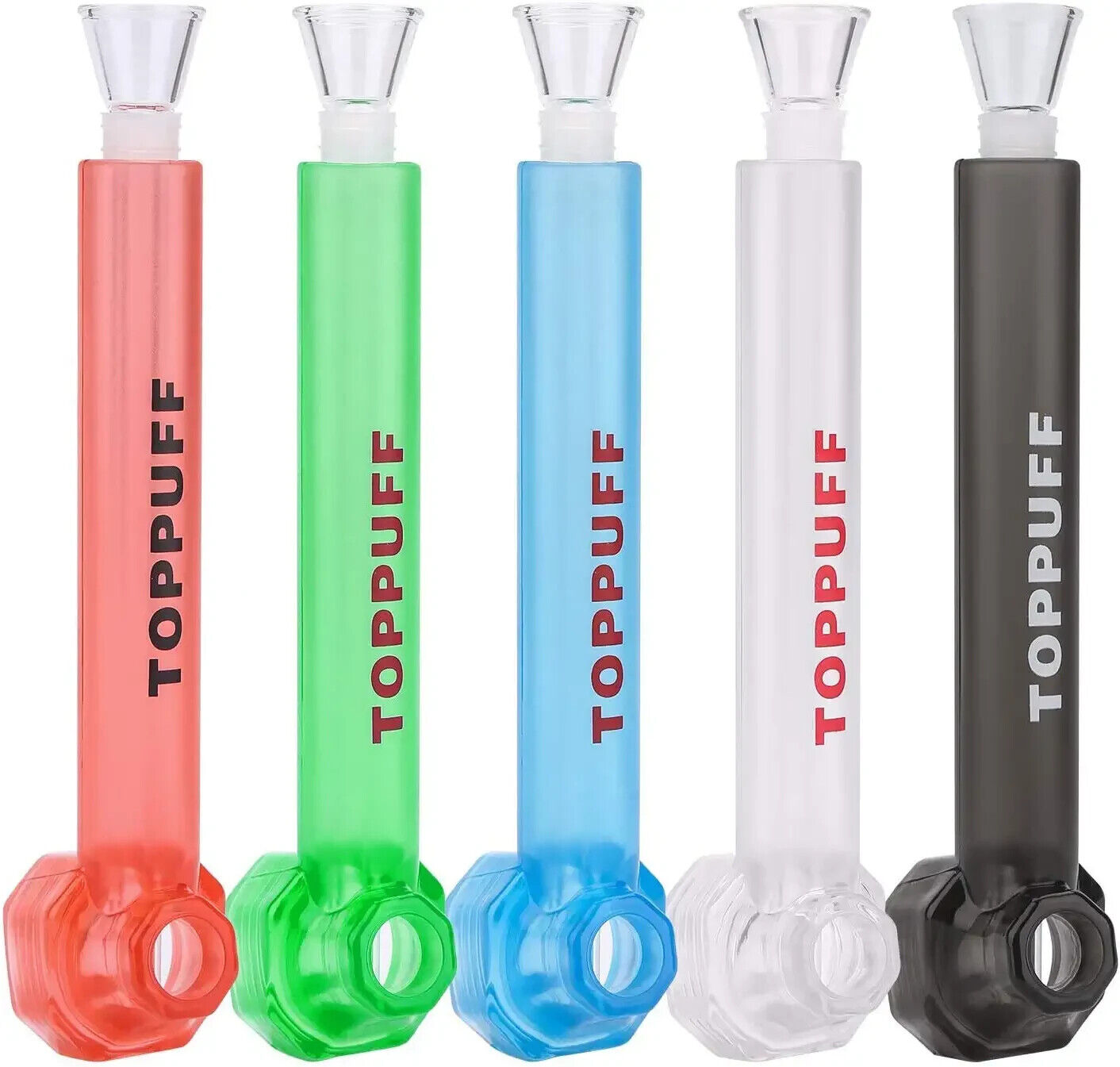 5 Pack Random Colors Top Puff Premium Portable Hookah Bottle Water Glass Bong