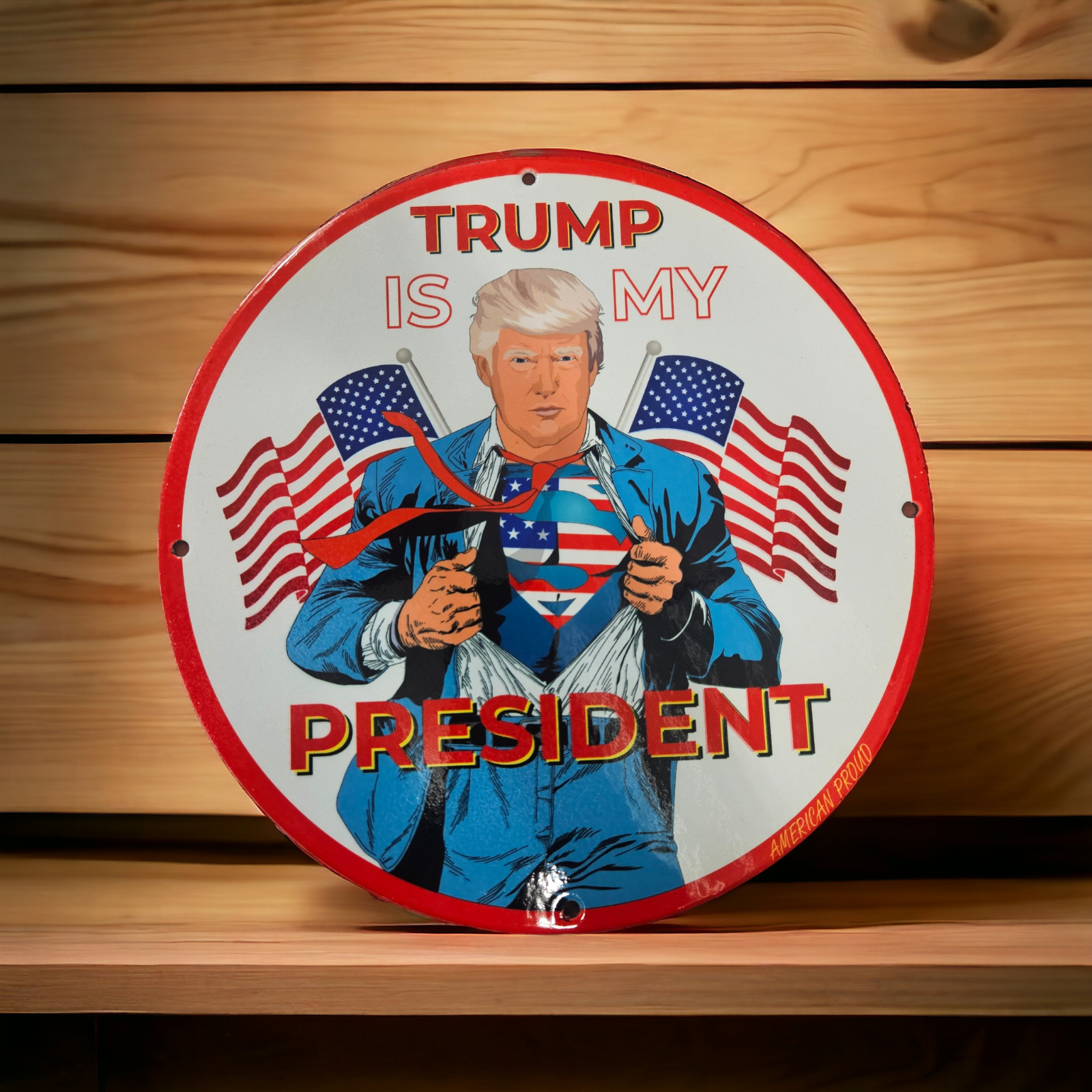 2024 President Donald Trump Inaugural Commemorative Americana Porcelain Sign