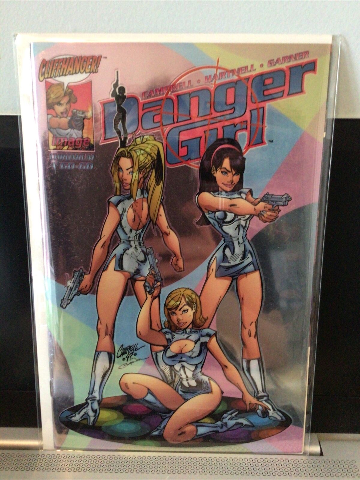 Danger Girl # 1 Chromium A Go Go J. Scott Campbell Image Comics 1998 NM Rare HTF