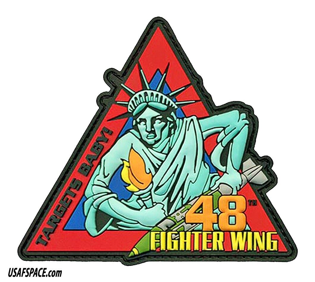 USAF 48TH FIGHTER WING -48 FW- F-15E - TARGETS - RAF Lakenheath - VEL PVC PATCH