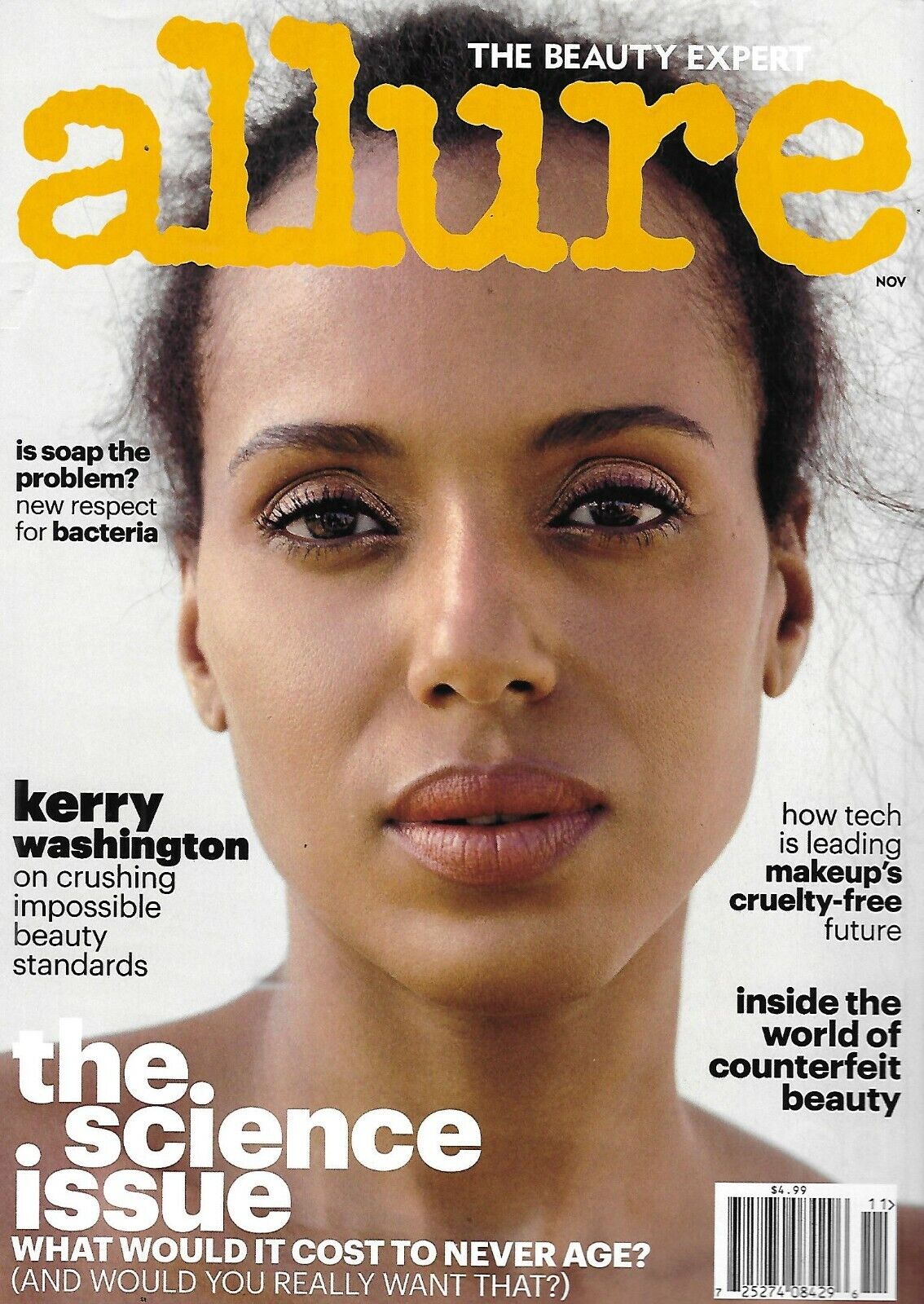 Allure Magazine Kerry Washington Cruelty Free Makeup Counterfeit Beauty Bacteria