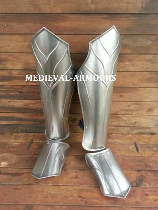 Medieva Thranduil's Armour Steel Elf Leg Greaves LOTR The Hobbit LARP Elven