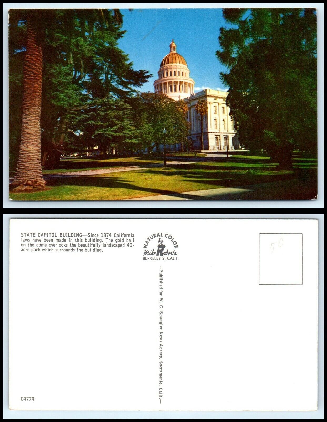 CALIFORNIA Postcard - Sacramento, State Capitol Building C19