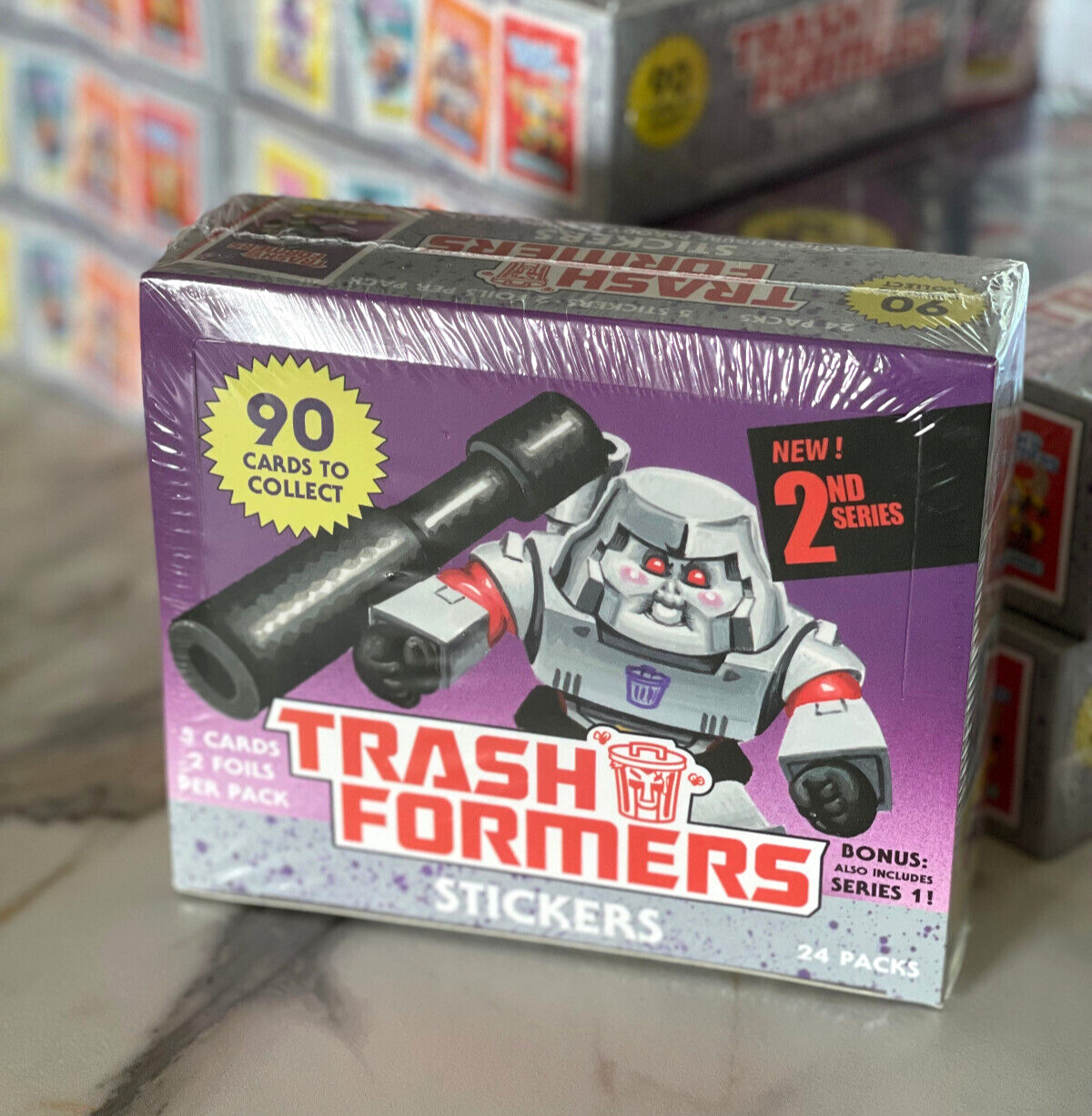 TRASHFORMERS Factory Sealed Box Pingitore GPK Transformers Magic Marker Art