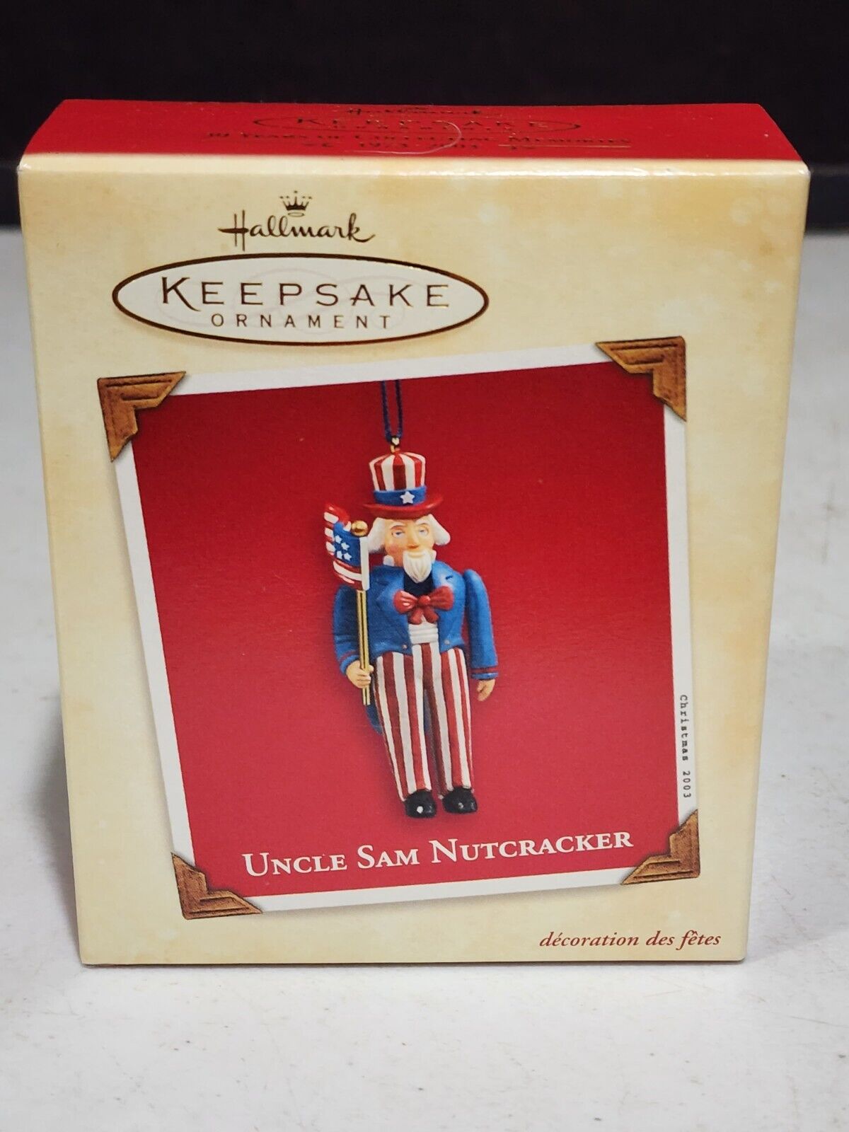 2003 NEW Uncle Sam Nutcracker Hallmark Keepsake Ornament Christmas  America Flag