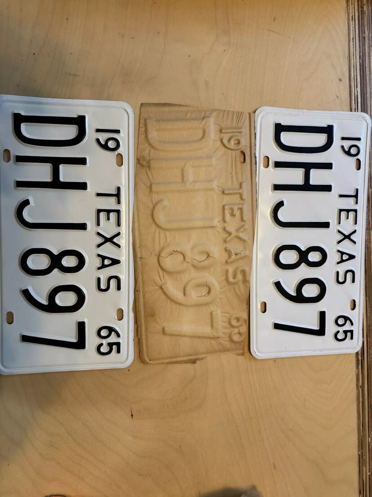 1965 Texas YOM Lisence Plates Almost Perfect $200