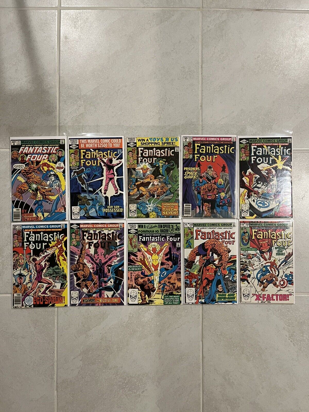 Fantastic Four Vintage Lot Of (10) Comics