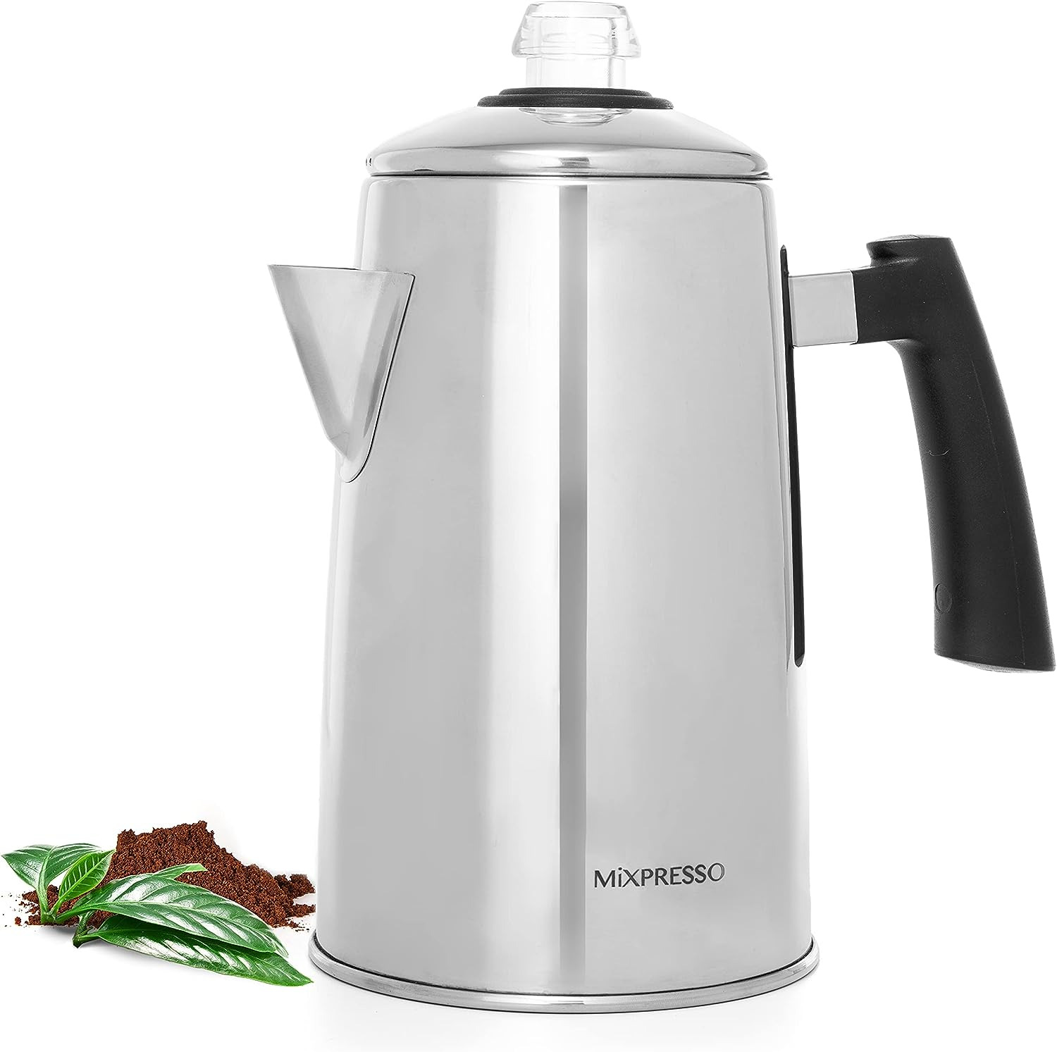 Mixpresso Stainless Steel Stovetop Coffee Percolator, Percolator Coffee Pot