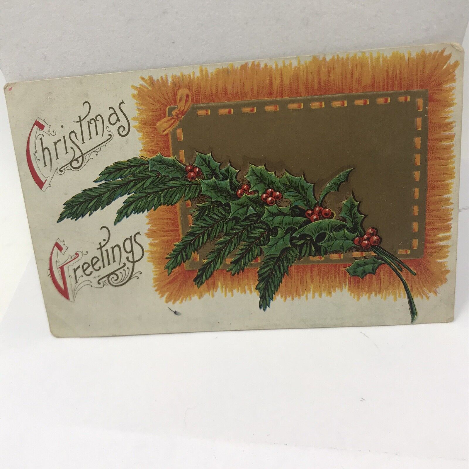 Vintage 1920's Chistmas Greeting Postcard USA