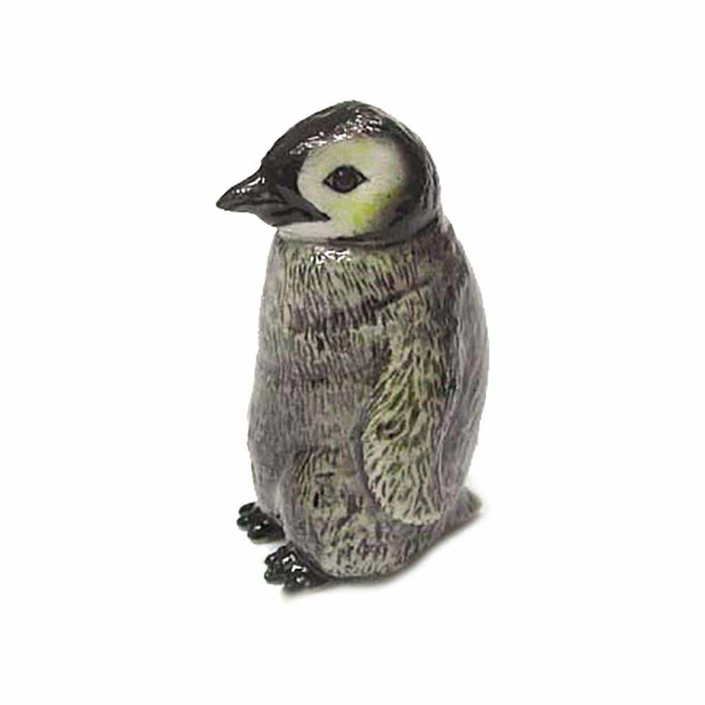 Northern Rose Gray Penguin Chick Home Decor Bird - Miniature Porcelain Figurine