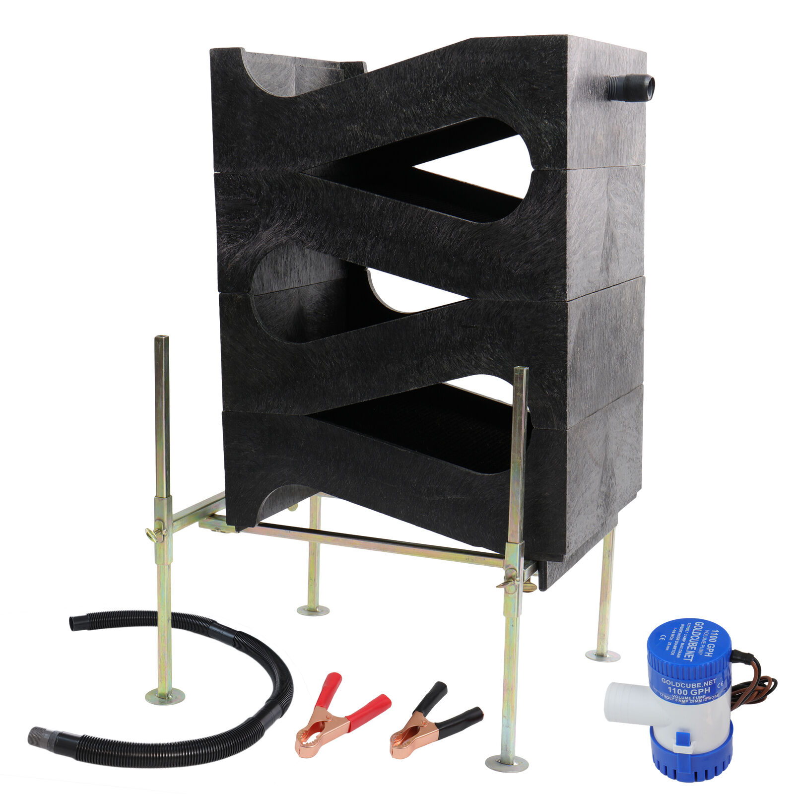 Gold Cube 4 Stack Deluxe Complete Kit for Gold Prospecting Fast Recovery Sluice