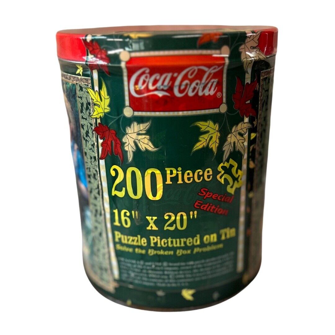 Sealed COCA-COLA 200 Piece Jigsaw Puzzle In Tin