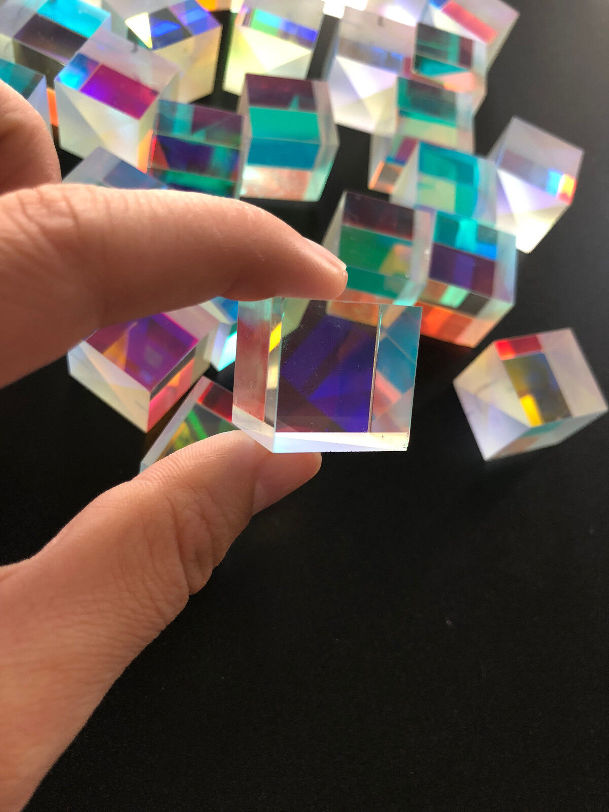 6pcs 17MM Cross Dichroic Prism RGB Combiner&Splitter X-cube Teach Glass Prism