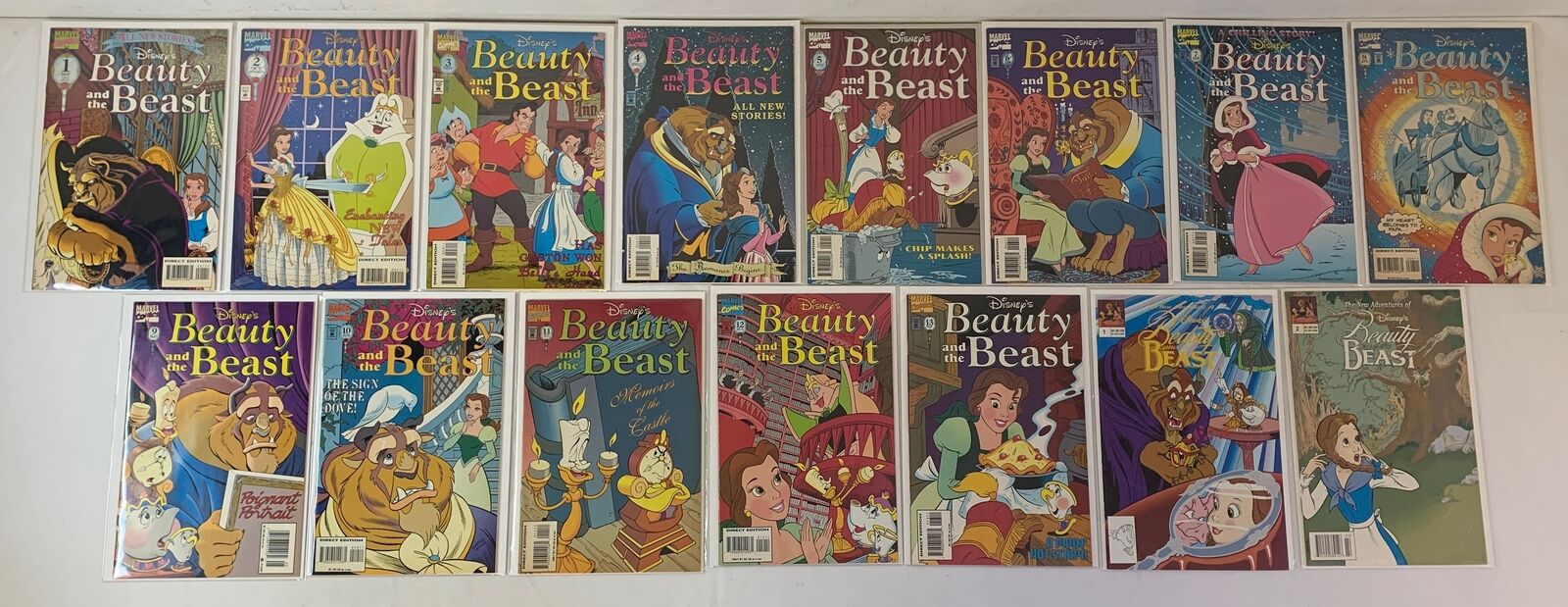Disney BEAUTY AND THE BEAST #1 2 3 4 5 6 7 8 9 10 11 12 13 ~ FULL SET plus more
