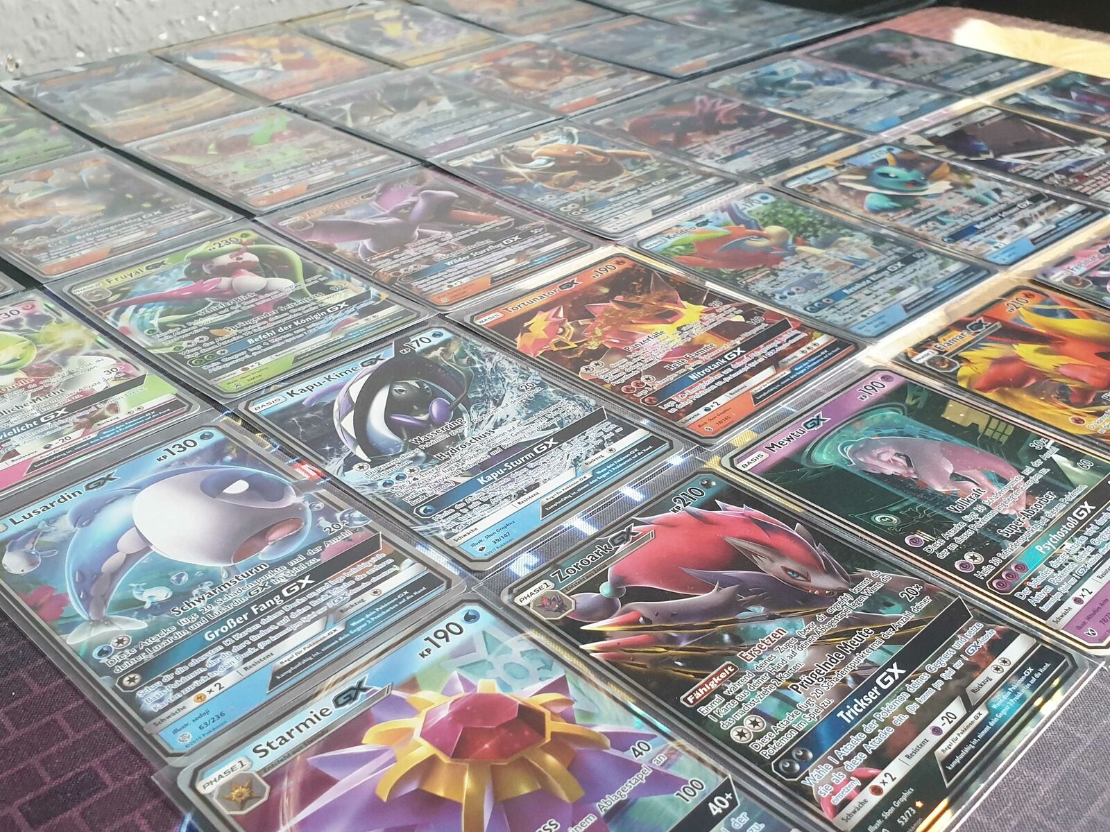 100 Pokemon Cards Collection 10x Holos 1x Rare GX or V GUARANTEED German