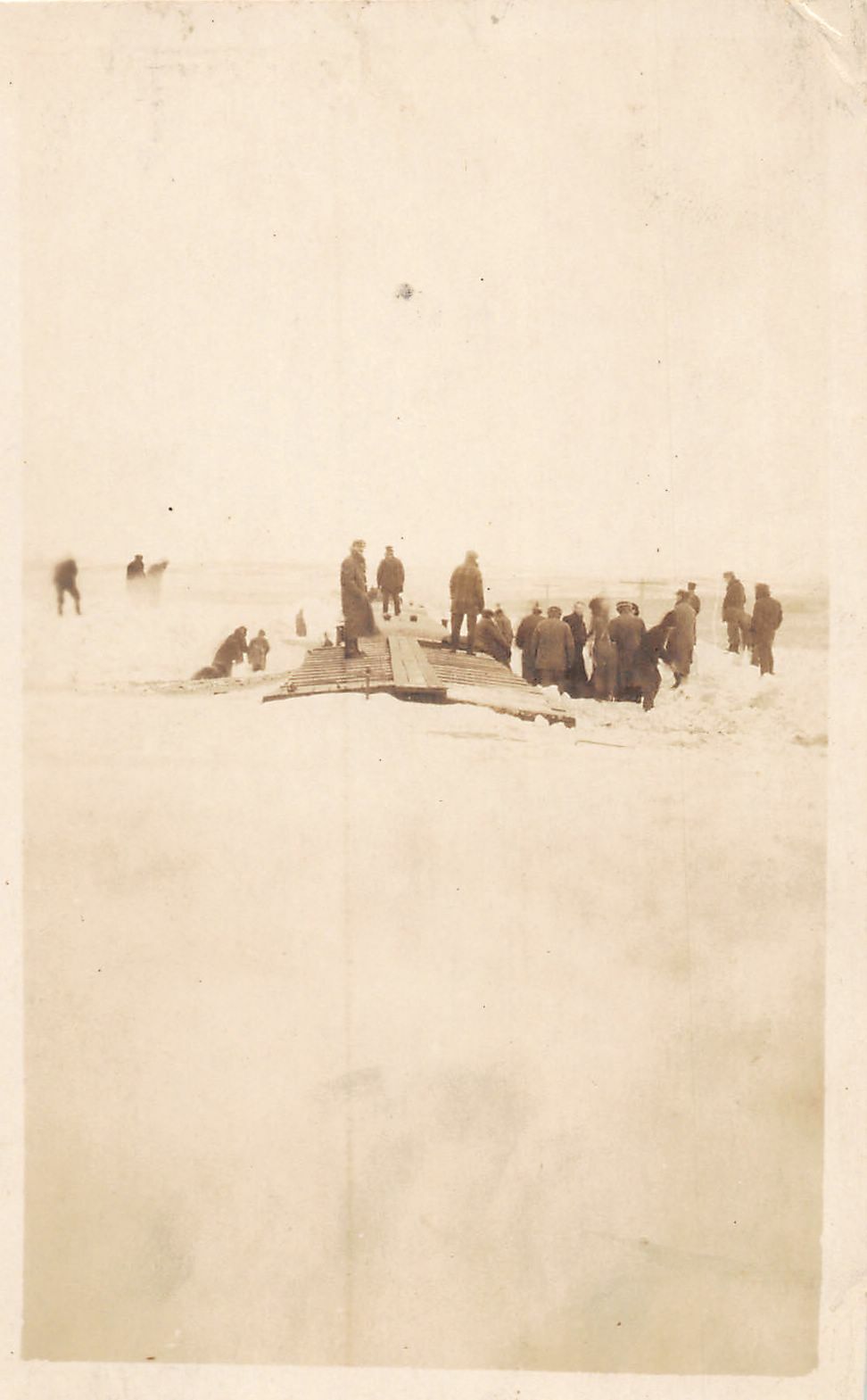 G80/ Interesting RPPC Postcard c1910 Winter Railroad Snow Disaster 36