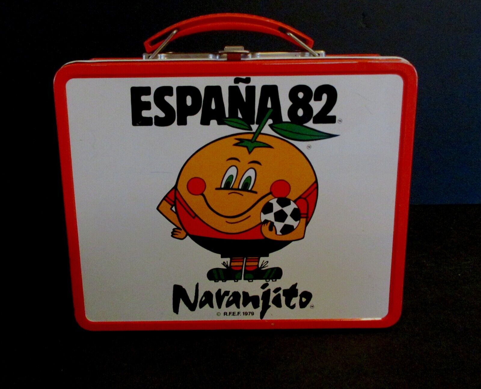 1982 Vintage Rare Spain Espania 82 Naranjito World Cup Soccer Lunchbox Nr Mint 