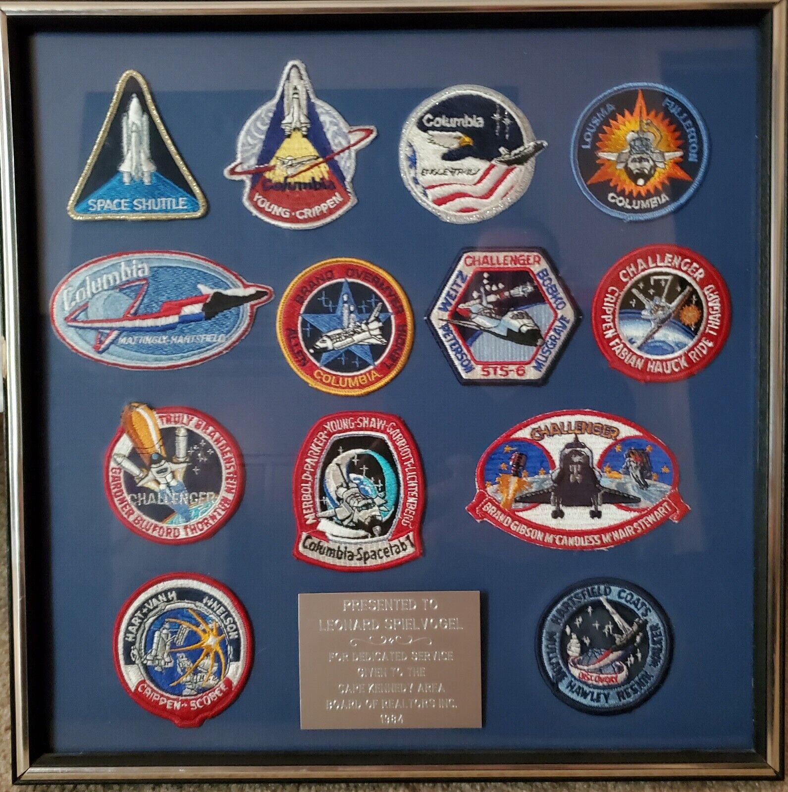 1980\'s Authentic Vintage NASA Mission Patches in Frame **RARE** 🔥 *READ*