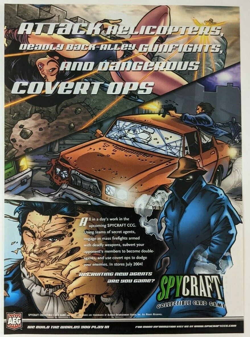 Spycraft TCG CCG Print Ad Game Poster Art PROMO Official Trading Card AEG Advert
