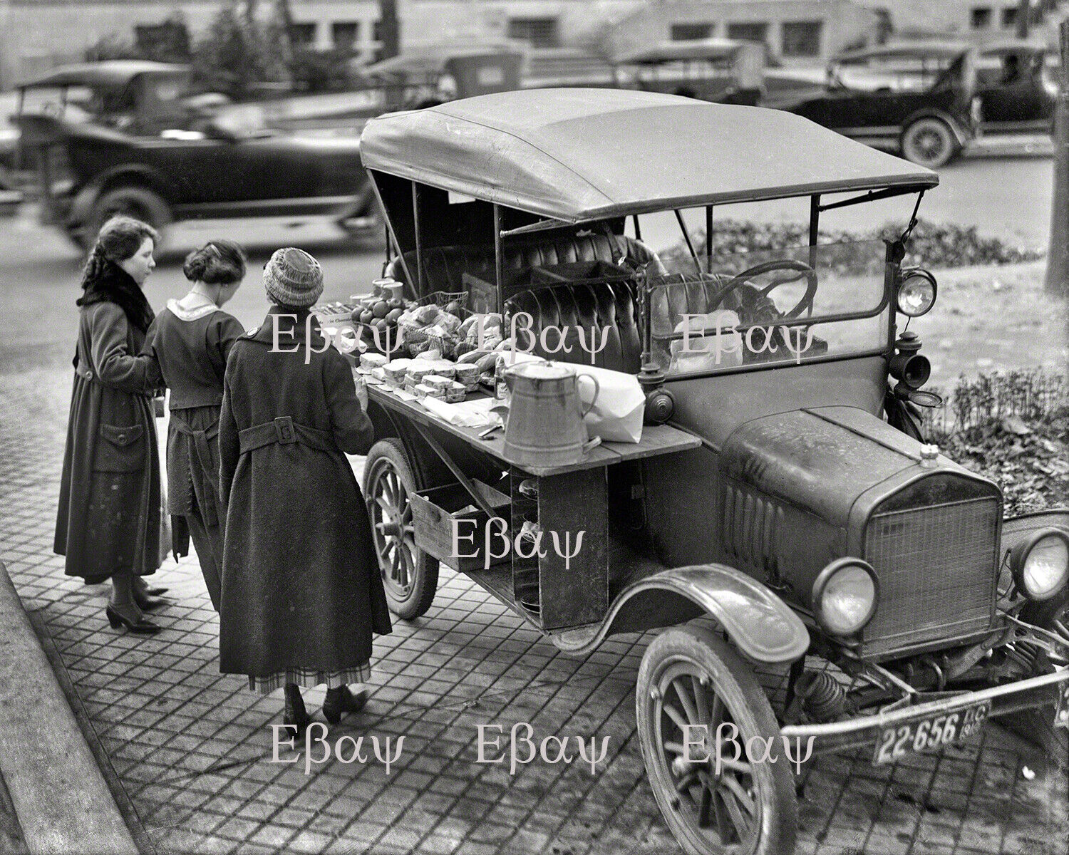Vintage Food Truck 1919 8X10 Photo Reprint