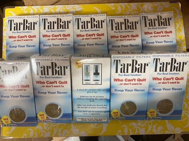 TarBar Cigarette Filters Disposable - 10 BOXES 320 Filters Total