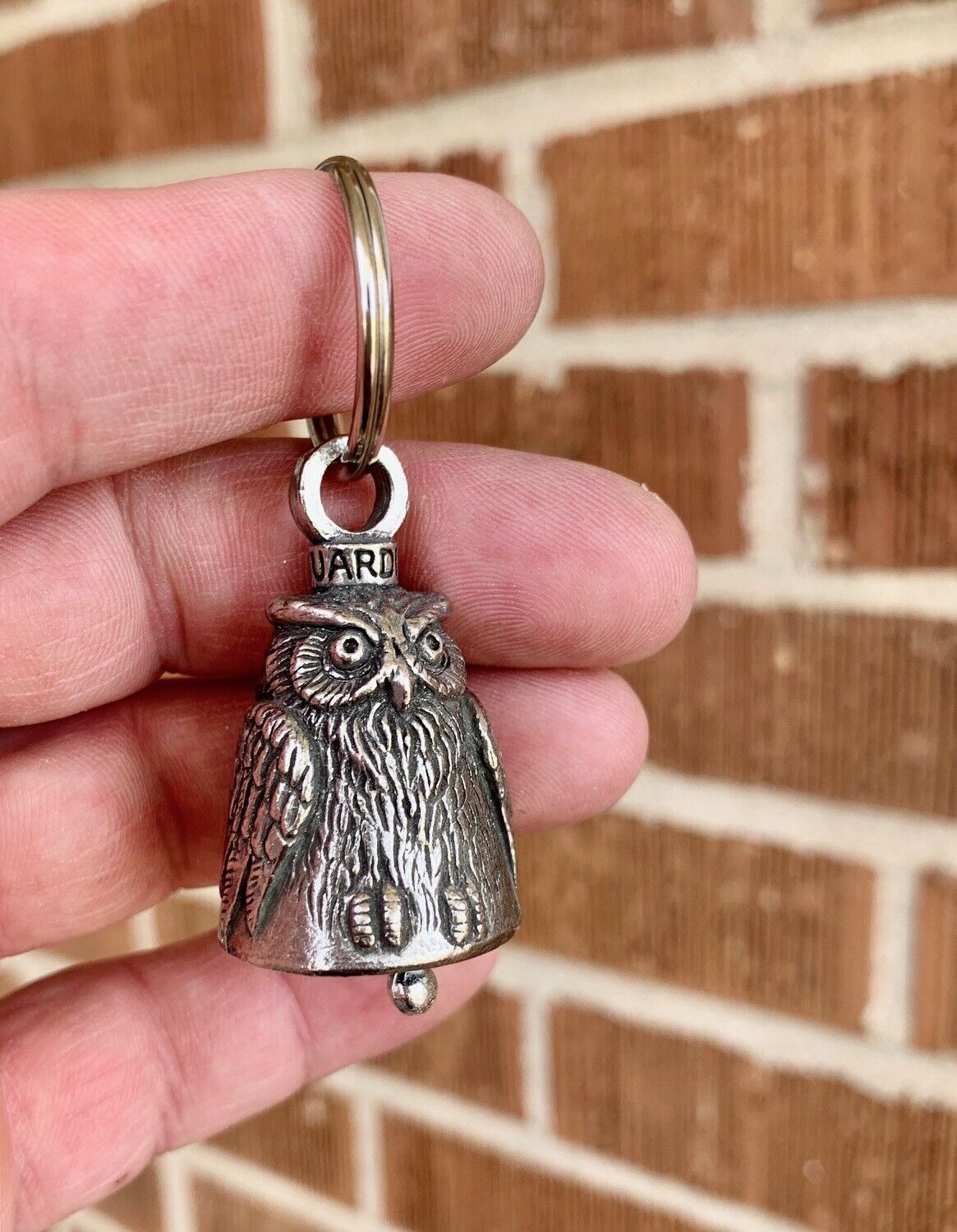 Owl GUARDIAN Bell of Good Luck fortune pet keychain gift feminine and fertility 