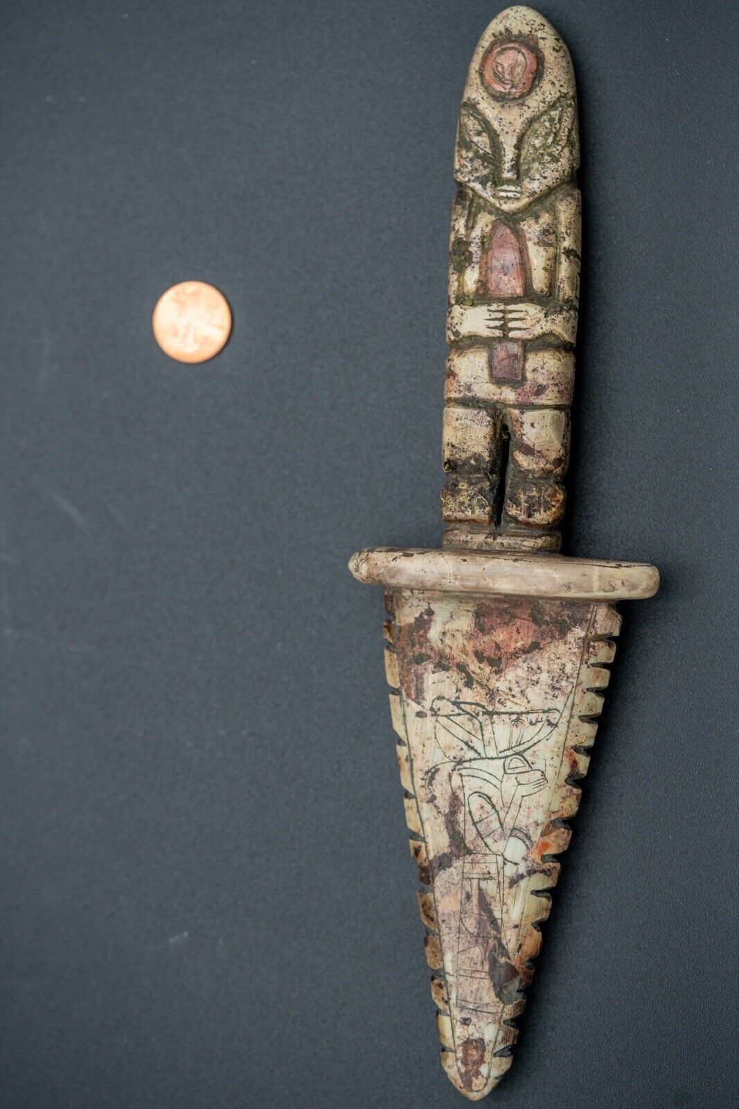 Ojuelos De Jalisco Pre Maya Ancient Alien Stone Carved Ceremonial dagger