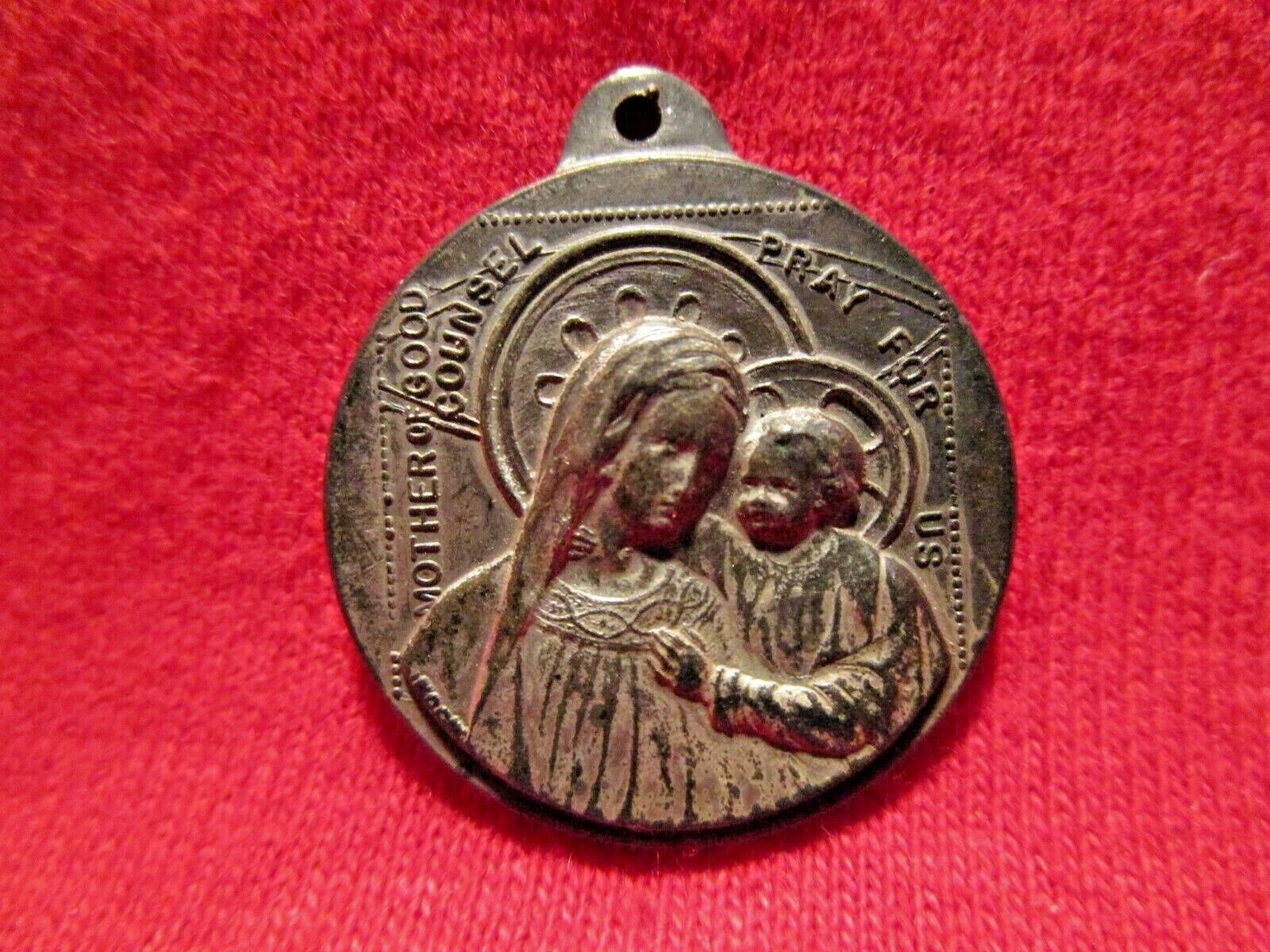 Mother of Good Counsel Medal Catholic Telephone Employees of NJ 1953 Silvertone