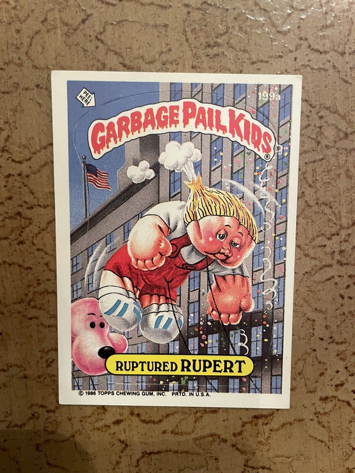 Ruptured RUPERT 199a Vintage Garbage Pail Kids 1986 Series 5 Trading Card