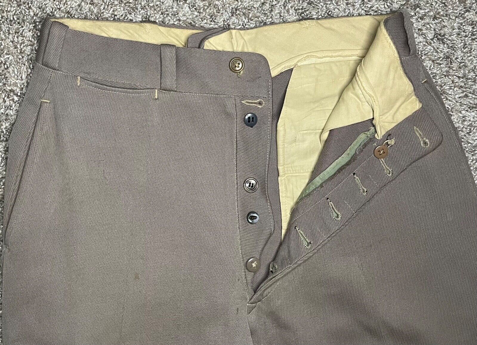 1920s Antique WWI Surplus Trouser Pant Army Uniform IL Military Stores 20s Wool