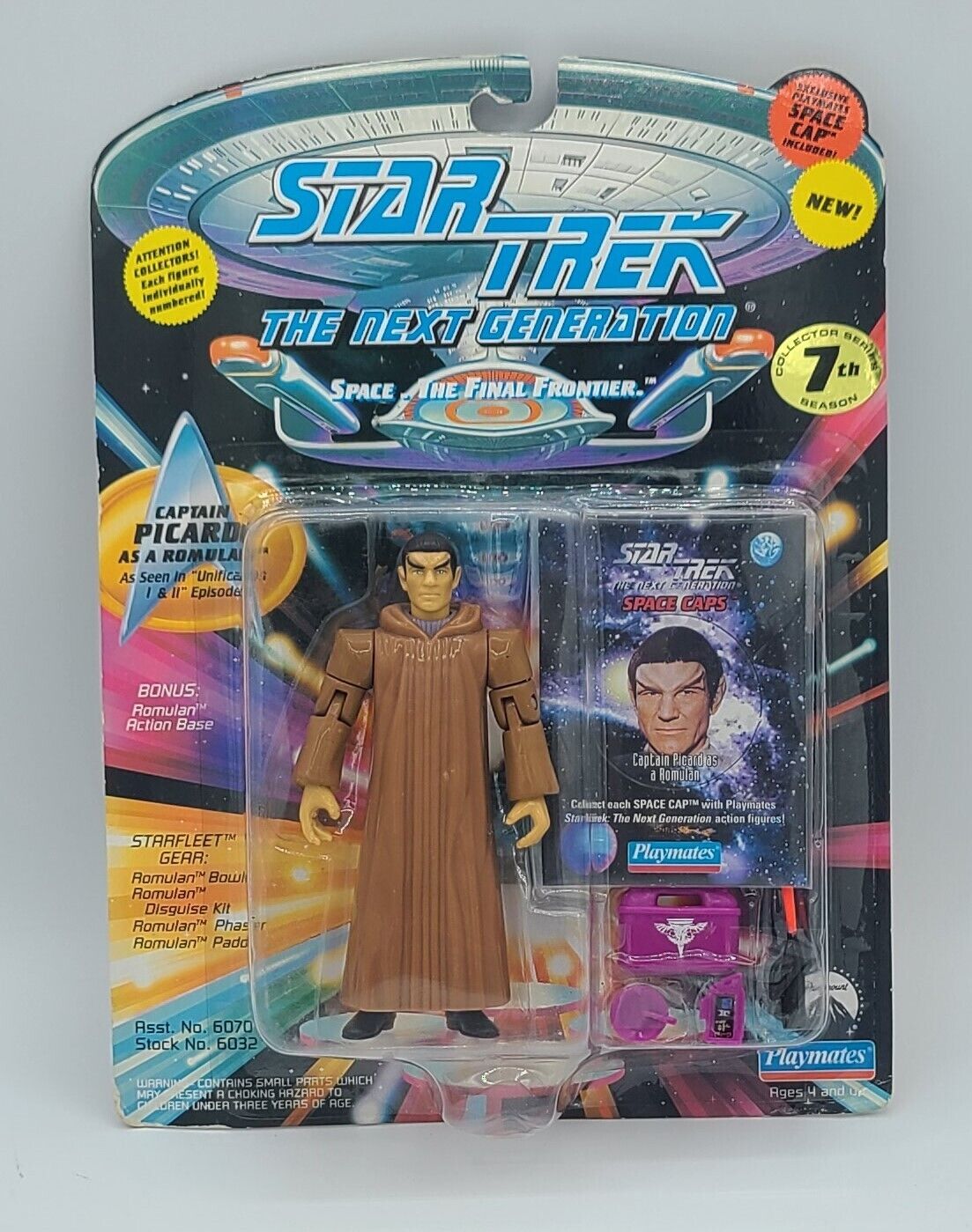 1994 Star Trek Captain Picard as a Romulan Action Figure Playmates 4.5\