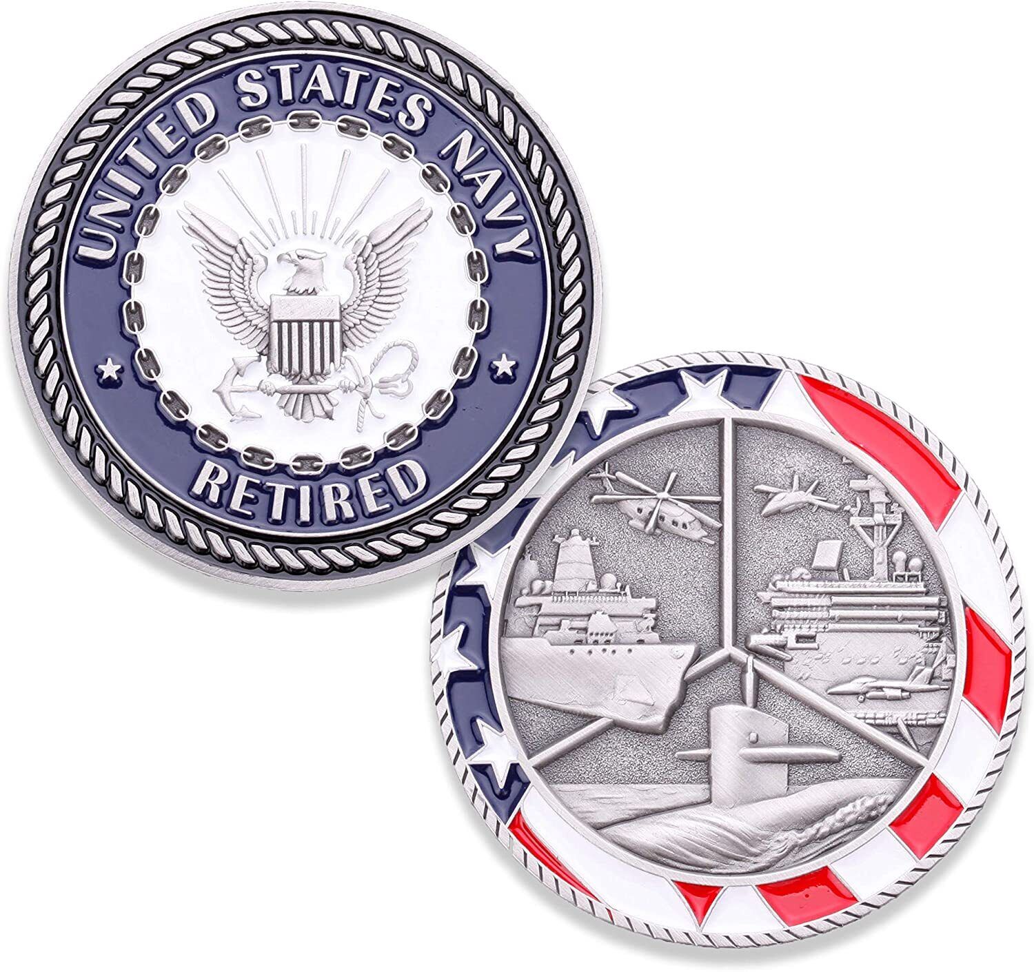 United States Navy Retired Service Coin