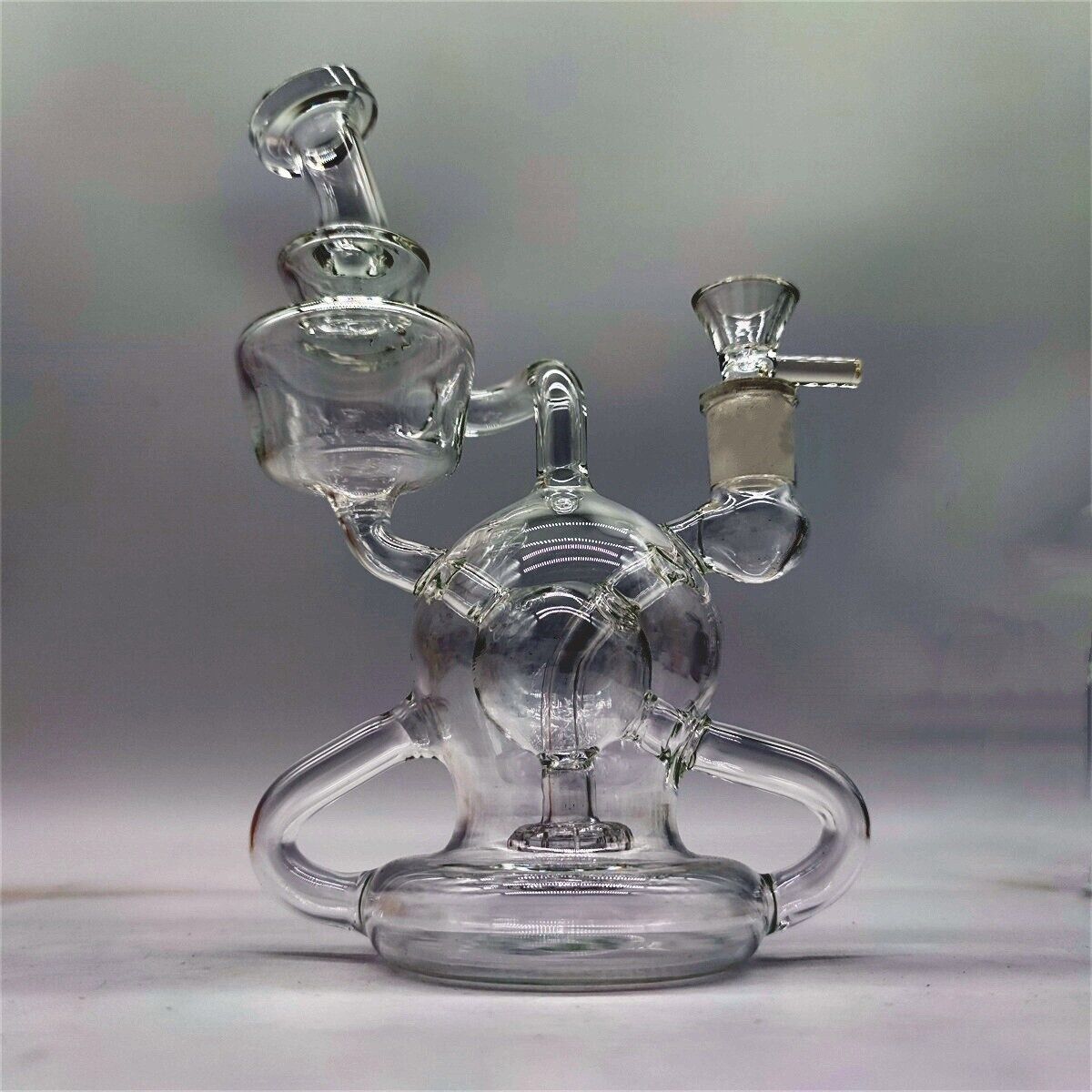 8 Inch Large Neo Egg Core Recycler Glass Bong Water Pipe Hookah Bowl 14MM