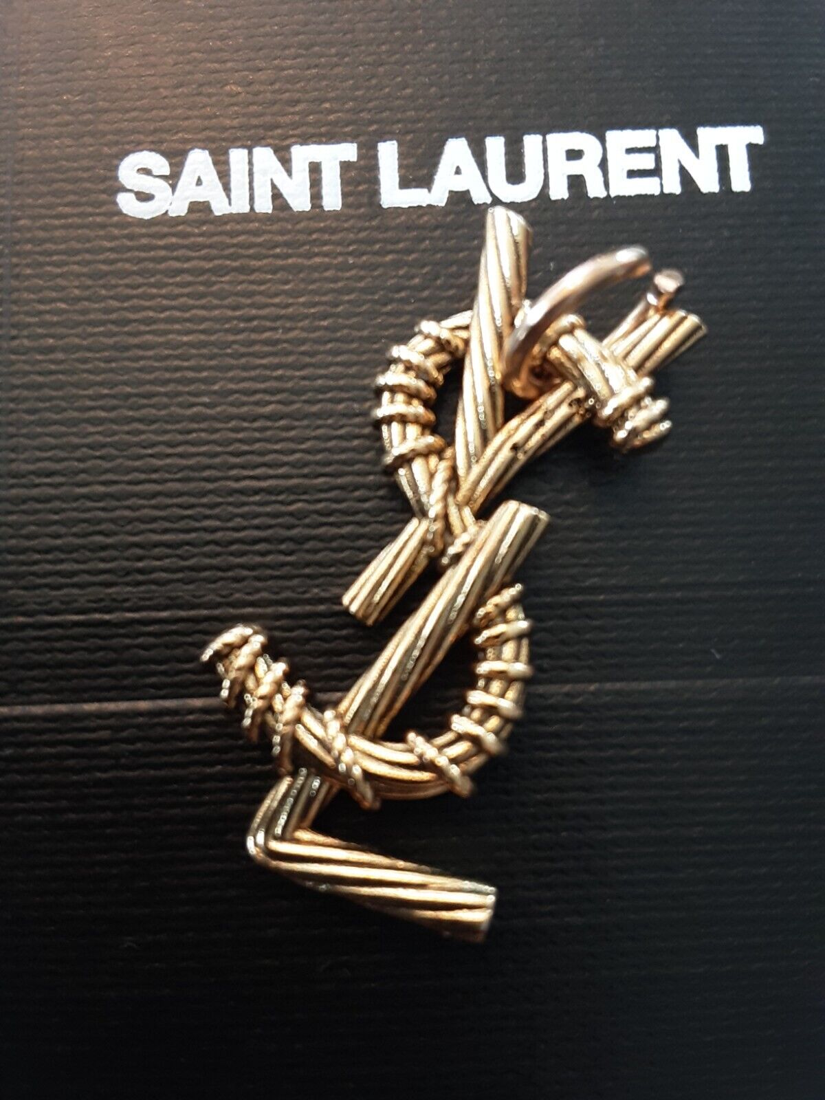 One  YSL  1 pieces   metal zipper pull  pendant ligth bronze