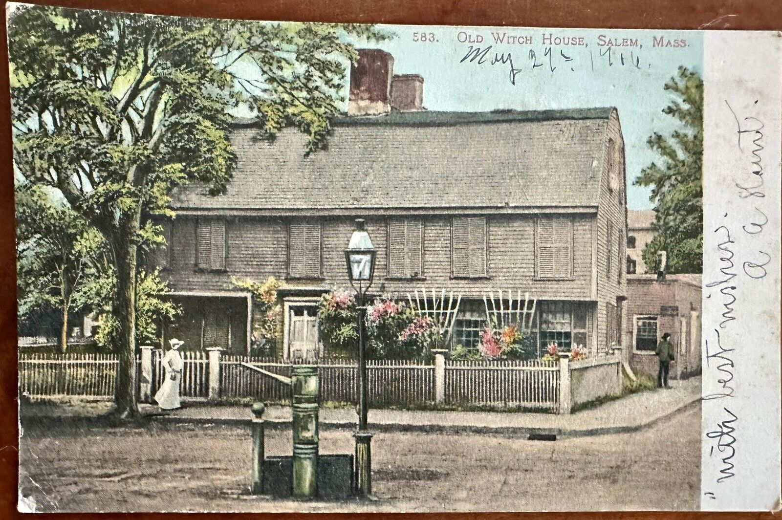 Old Witch Haunted House Postcard Salem Massachusetts MA Undivided 1900s scary